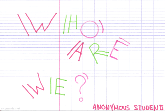 In lycée with Mister B. : "who are we ?" photo